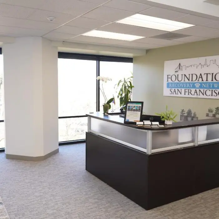 view of foundations san francisco front desk and lobby area