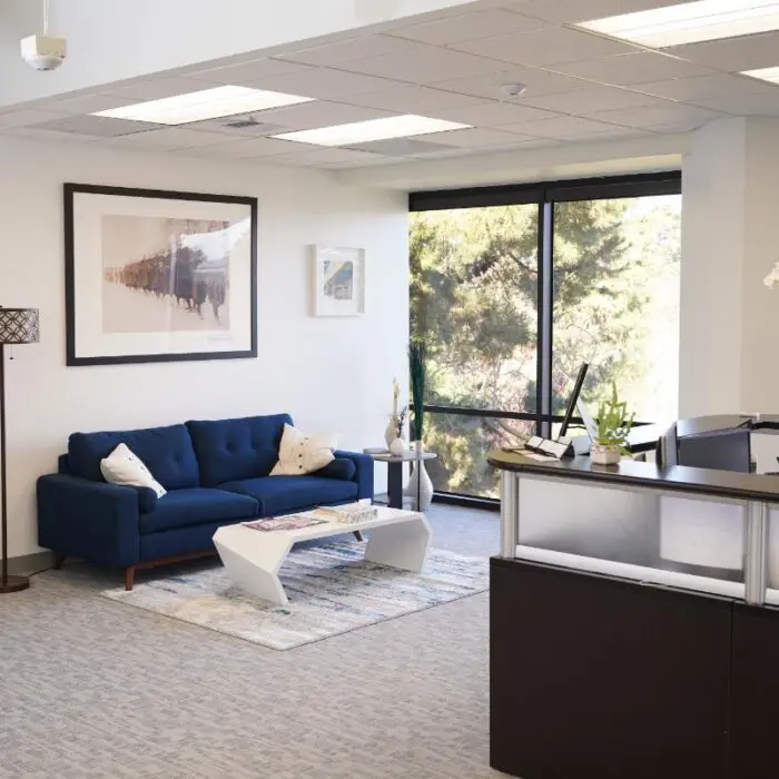 view of foundations san francisco front desk and lobby area
