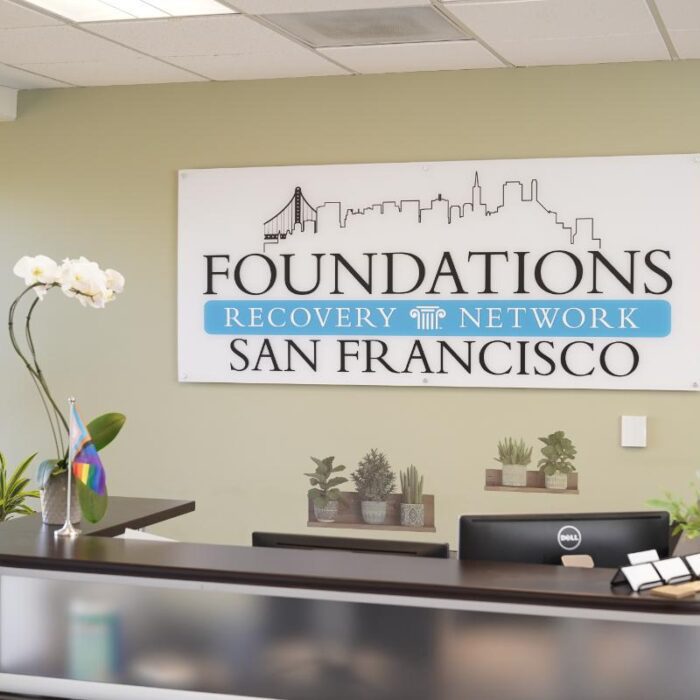 view of foundations san francisco front desk and lobby area